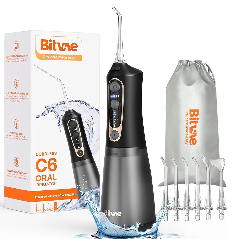 Irrigatore Orale Bitvae C6, Nero Oro