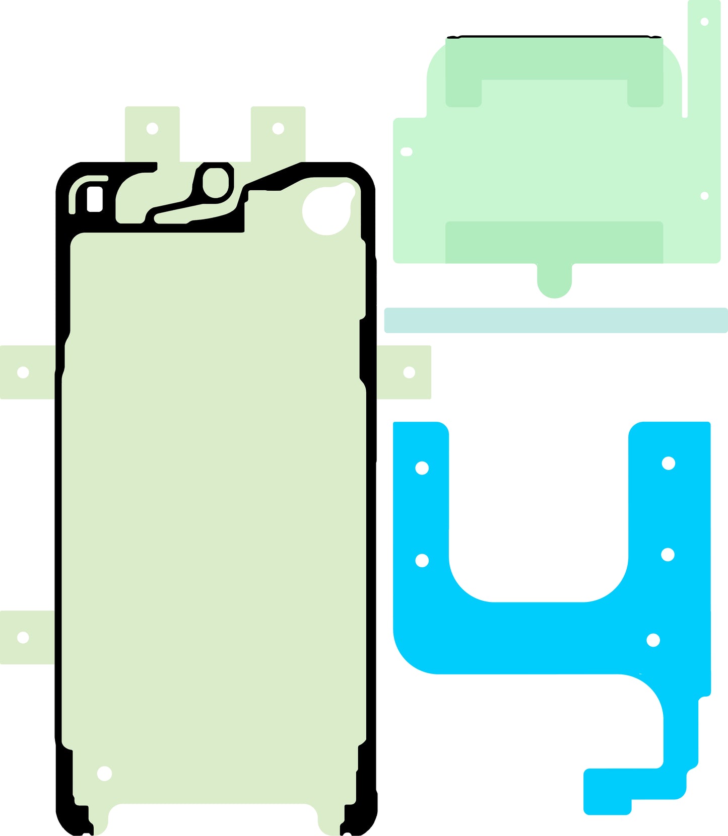 Kit Adesivo Display Samsung Galaxy S23+ S916, Service Pack GH82-30555A