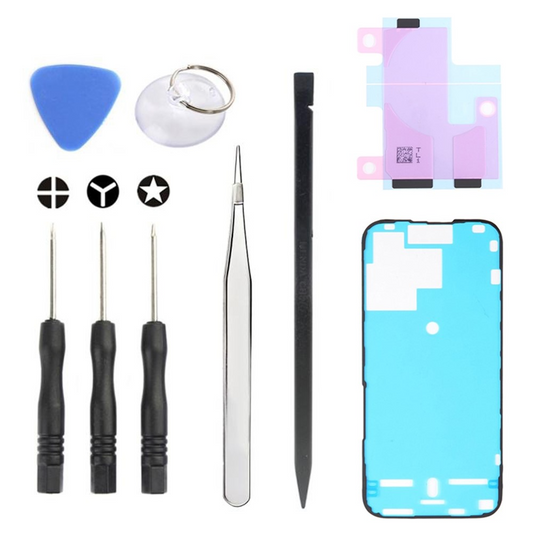 Kit di Riparazione Jiafa JF-8162 per sostituzione Batteria Apple iPhone 15 Pro, 9in1