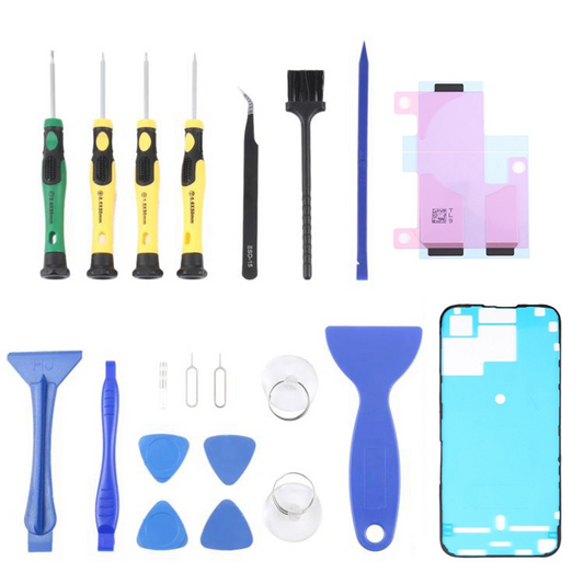 Kit di Riparazione Jiafa JF-8182 per sostituzione Batteria Apple iPhone 15 Pro Max, 21in1