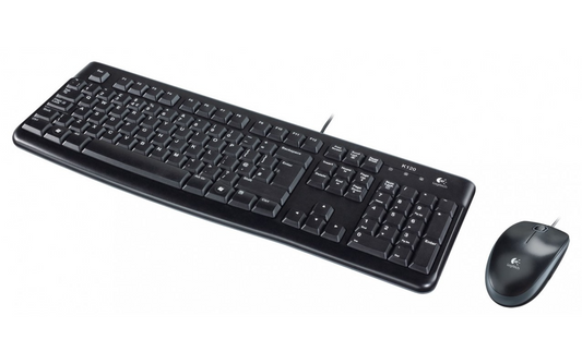 Kit Tastiera Mouse Wired USB Logitech MK120, Nero