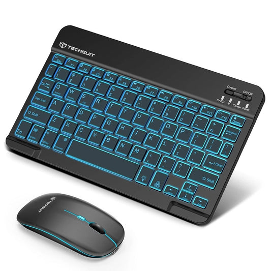 Kit Tastiera Mouse Wireless Techsuit AirCombo WKM1, BT / Wi-Fi, Nero