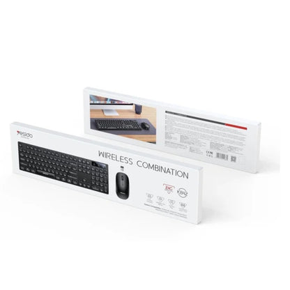 Kit Tastiera e Mouse Wireless Yesido KB42, Nero
