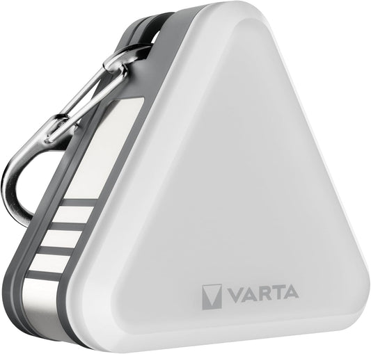 Varta Magnetic Safety Light LED Keychain Lamp, 25lm, Silver