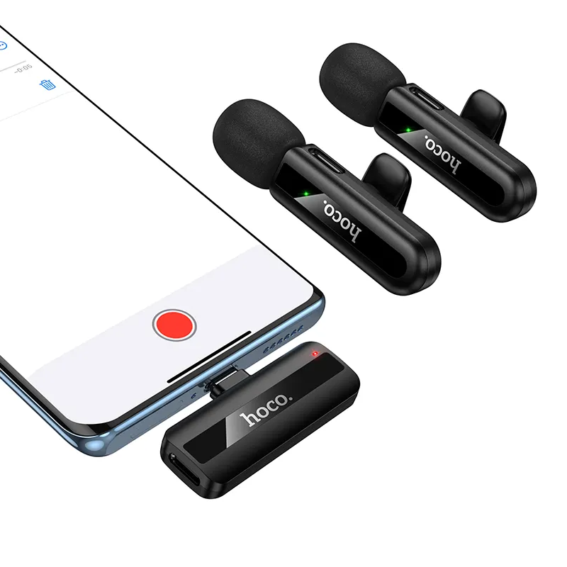 Lavaliera HOCO L20A, USB-C / Lightning, Set 2 pezzi, Nera