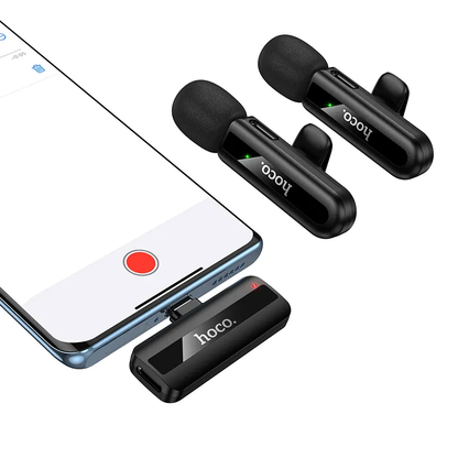 Lavaliera HOCO L20A, USB-C / Lightning, Set 2 pezzi, Nera