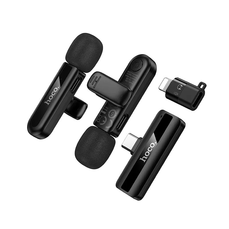 Lavaliera HOCO L20A, USB-C / Lightning, Set 2 pezzi, Nera