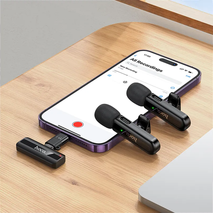 Lavaliera HOCO L20A, USB-C / Lightning, Set 2 pezzi, Nera