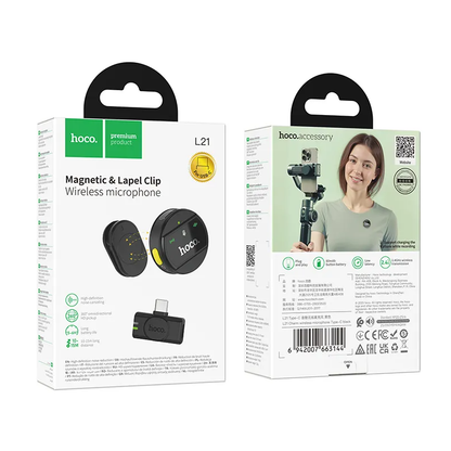 HOCO L21 Lavalier, USB-C, Black