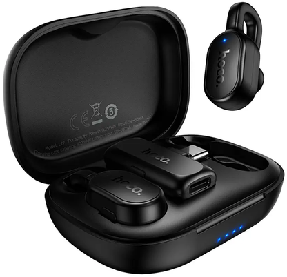 Lavalier HOCO L27, USB-C, Set 2 pezzi, Nero