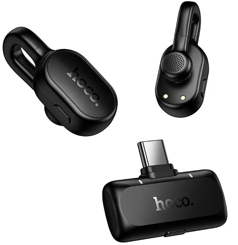 Lavalier HOCO L27, USB-C, Set 2 pezzi, Nero