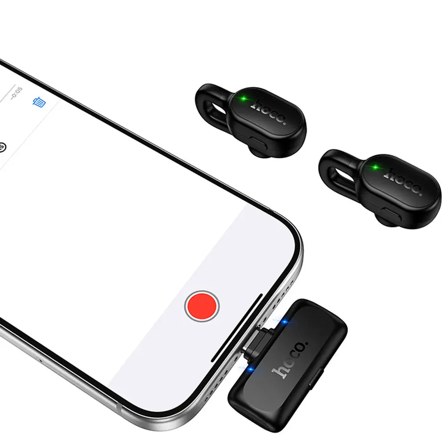 Lavalier HOCO L27, USB-C, Set 2 pezzi, Nero