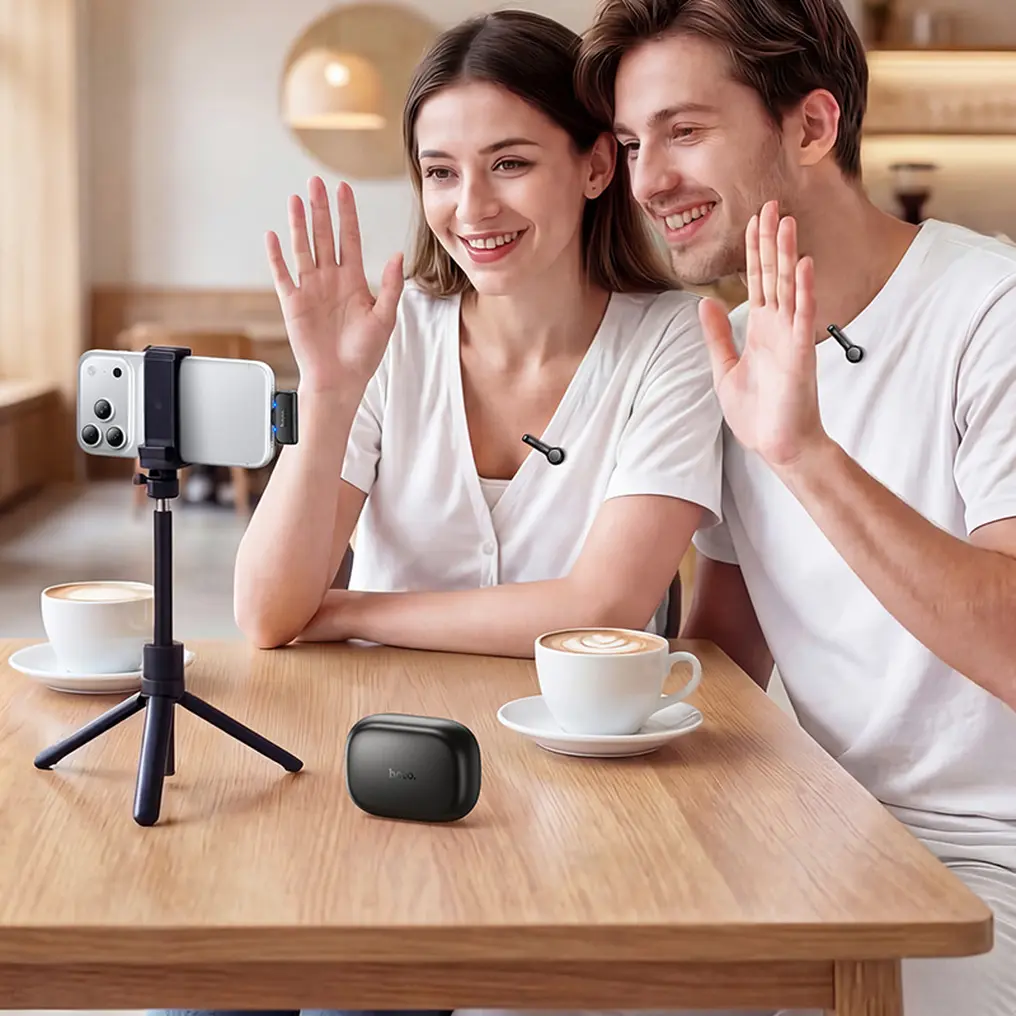 Lavalier HOCO L27, USB-C, Set 2 pezzi, Nero