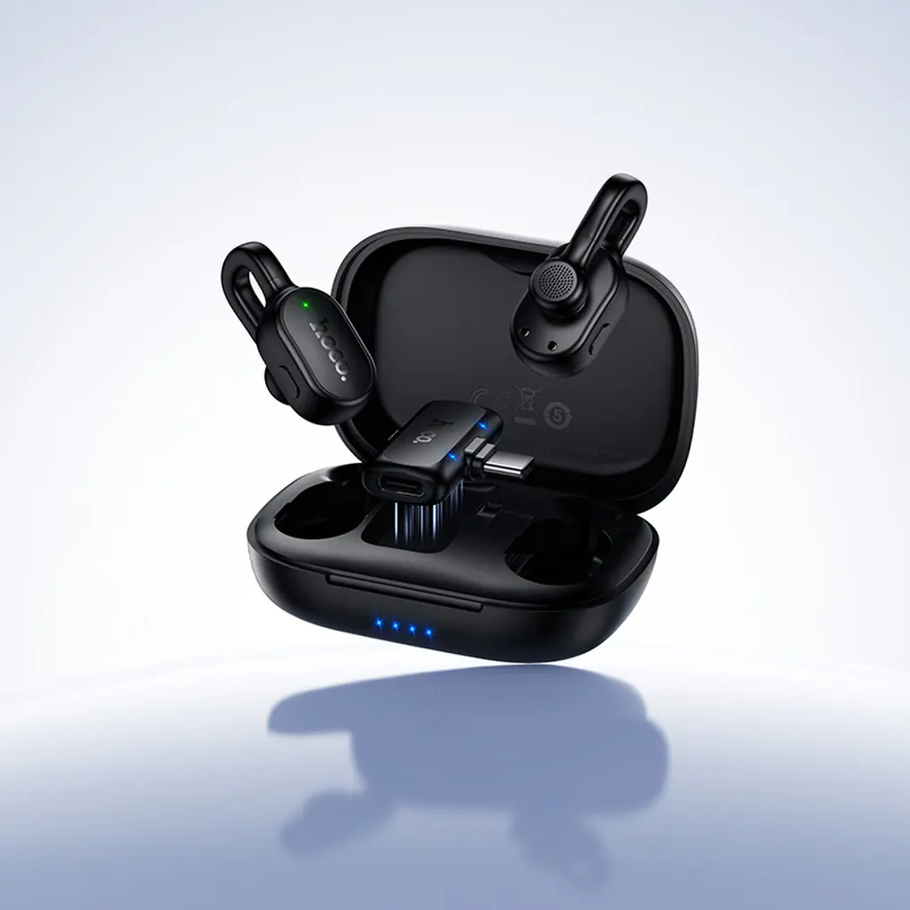 Lavalier HOCO L27, USB-C, Set 2 pezzi, Nero