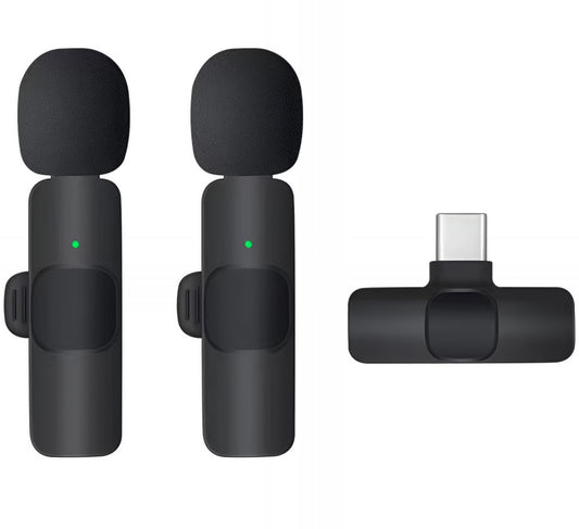 Lavalier OEM K1, USB-C, Set 2 pezzi, Nero