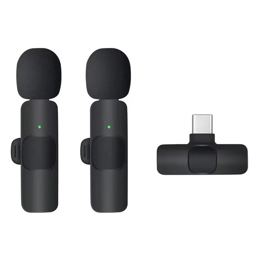 Lavalier Techsuit LW2, USB-C, Set 2 pezzi, Nero