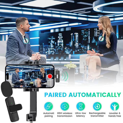 Lavalier Techsuit LW2, USB-C, Set 2 pezzi, Nero