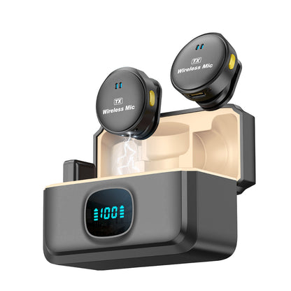 Lavalier Techsuit LW5, USB-C, Set 2 pezzi, Nero