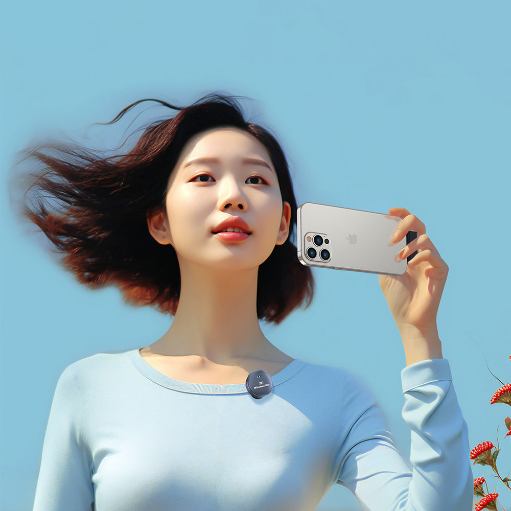 Lavalier Techsuit LW5, USB-C, Set 2 pezzi, Nero