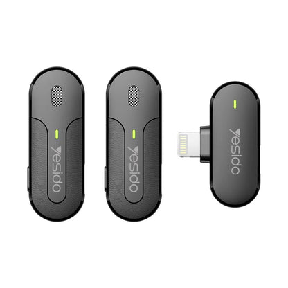 Lavalier Yesido KR16, Lightning, Set 2 pezzi, Nero