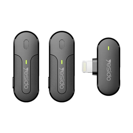 Lavalier Yesido KR16, Lightning, Set 2 pezzi, Nero