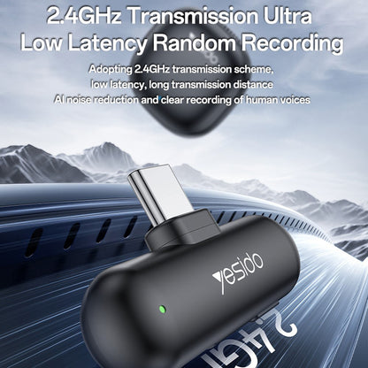 Lavaliera Yesido KR20, Lightning, Set 2 pezzi, Nera