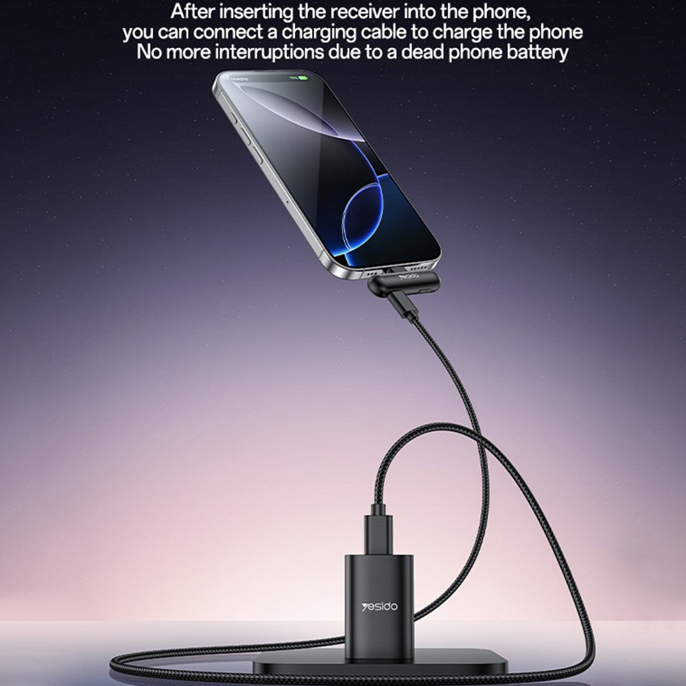 Lavaliera Yesido KR21, USB-C, Set 2 pezzi, Nera