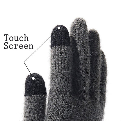 Guanti Invernali Touchscreen Uomo Techsuit ST0013, Taglia 22cm, Grigio
