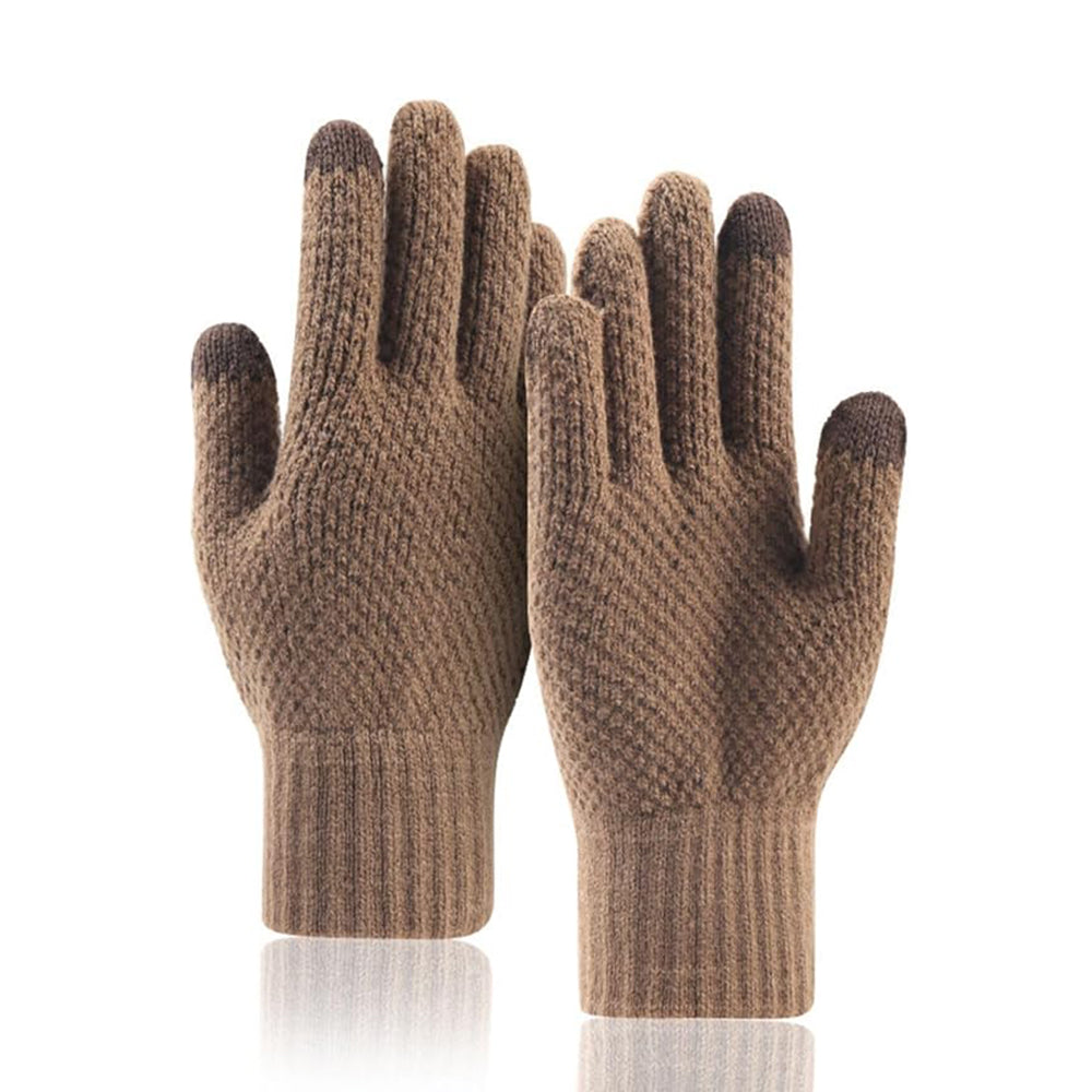 Guanti Invernali Touchscreen Uomo Techsuit ST0013, Taglia 22cm, Marrone