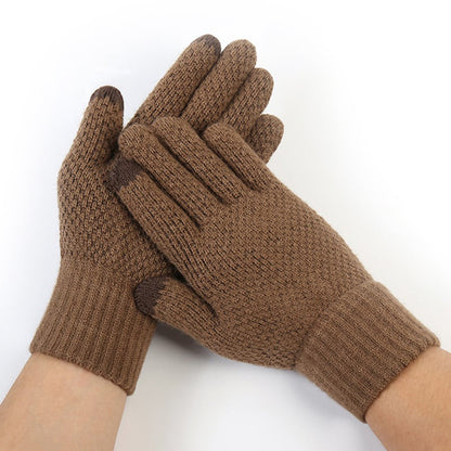 Guanti Invernali Touchscreen Uomo Techsuit ST0013, Taglia 22cm, Marrone