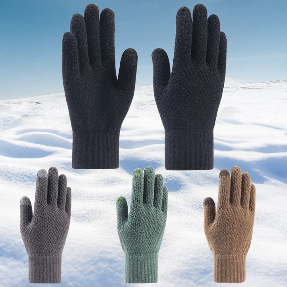 Guanti Invernali Touchscreen Uomo Techsuit ST0013, Taglia 22cm, Marrone