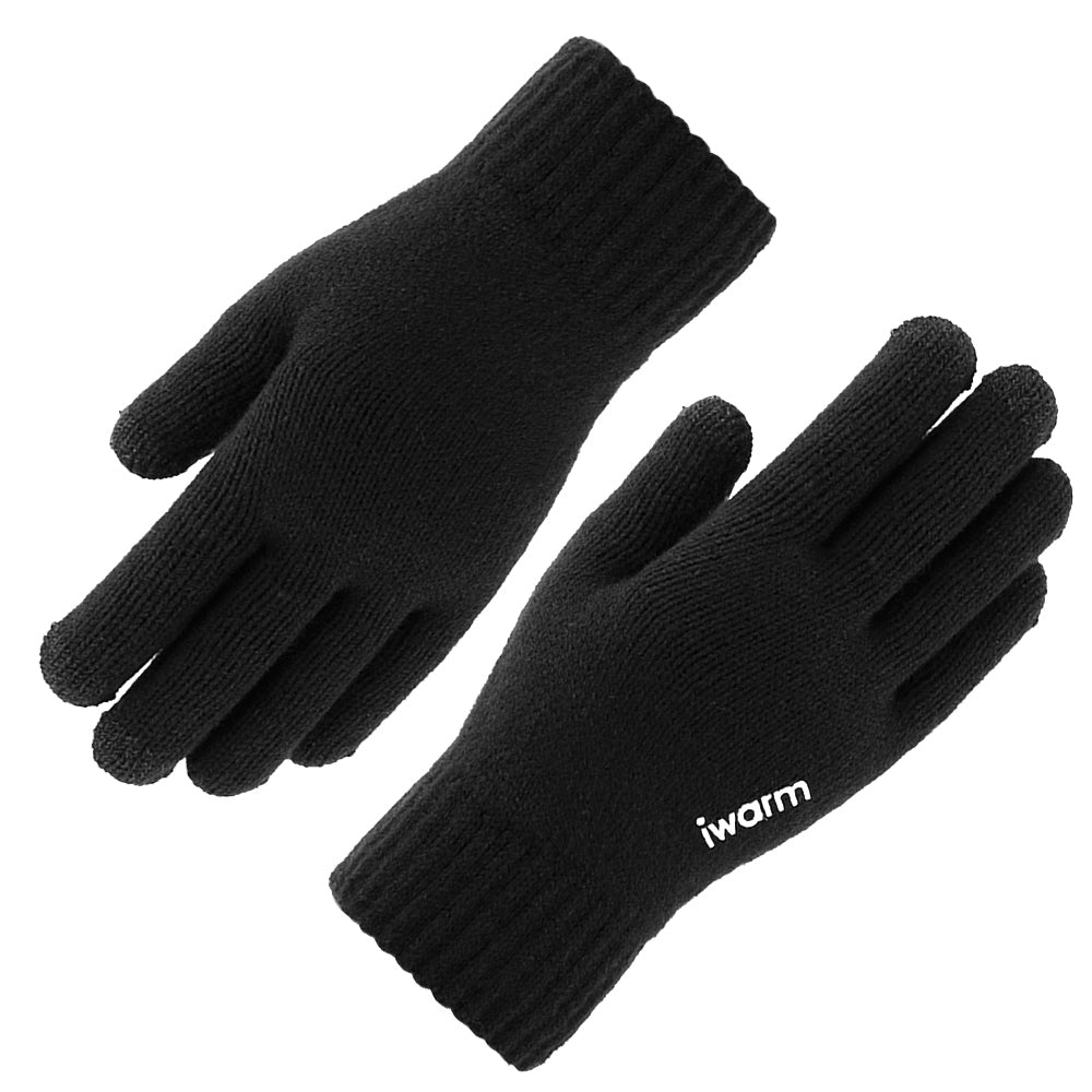 Guanti Invernali Touchscreen Iwarm ST0005, Taglia 21cm, Neri