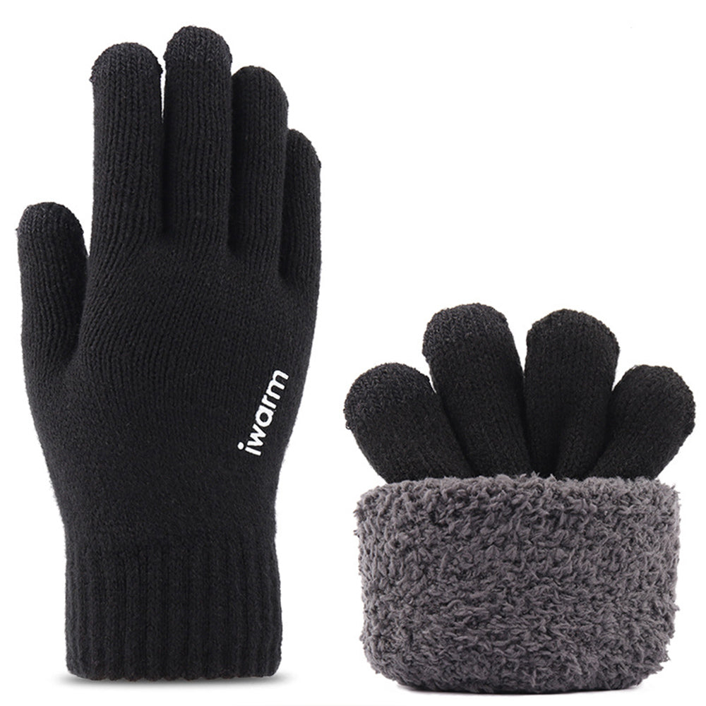 Guanti Invernali Touchscreen Iwarm ST0005, Taglia 21cm, Neri