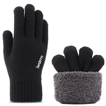Guanti Invernali Touchscreen Iwarm ST0005, Taglia 21cm, Neri