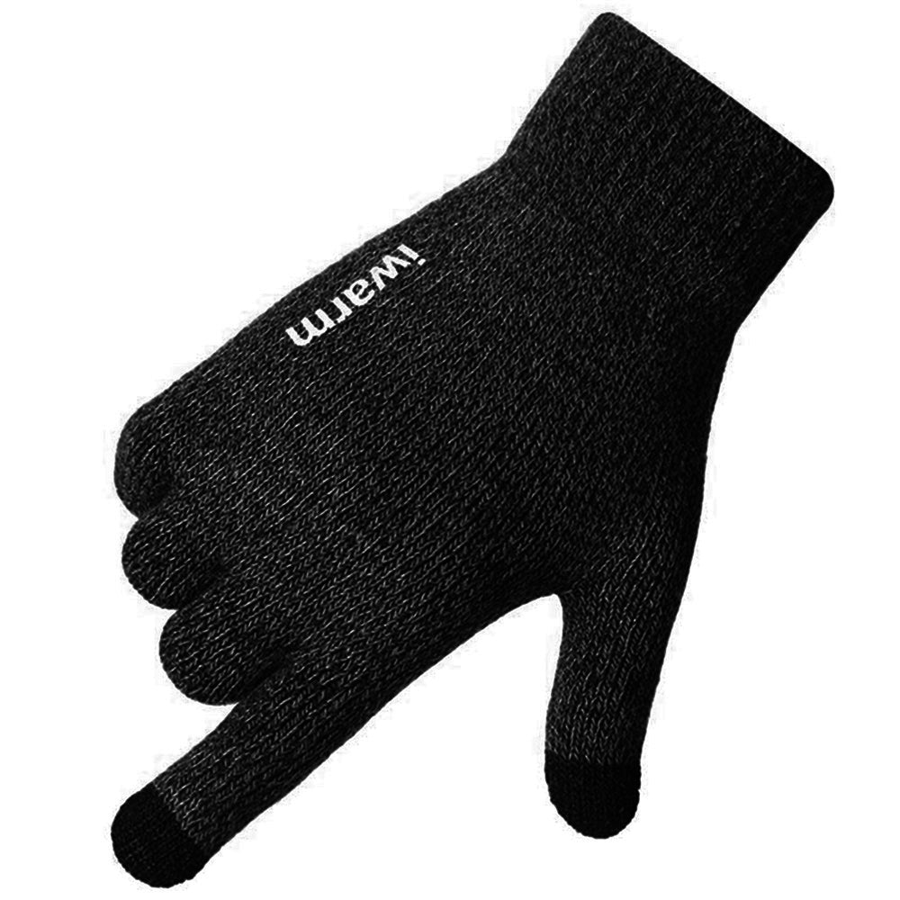 Guanti Invernali Touchscreen Iwarm ST0005, Taglia 21cm, Neri