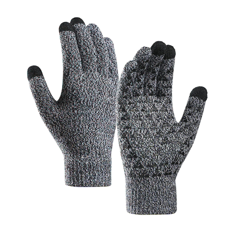 Guanti Invernali Touch Iwarm ST0018, Taglia 23cm, Nero Grigio