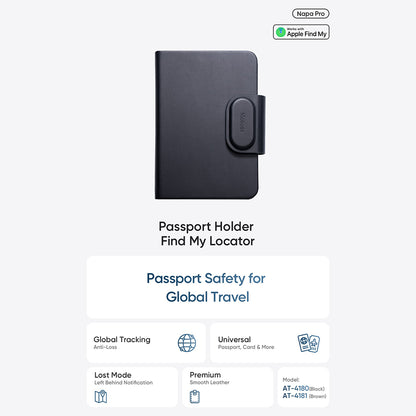 Mcdodo SmartTag Passport Napa Pro AT-4180 per iOS Series, Nero