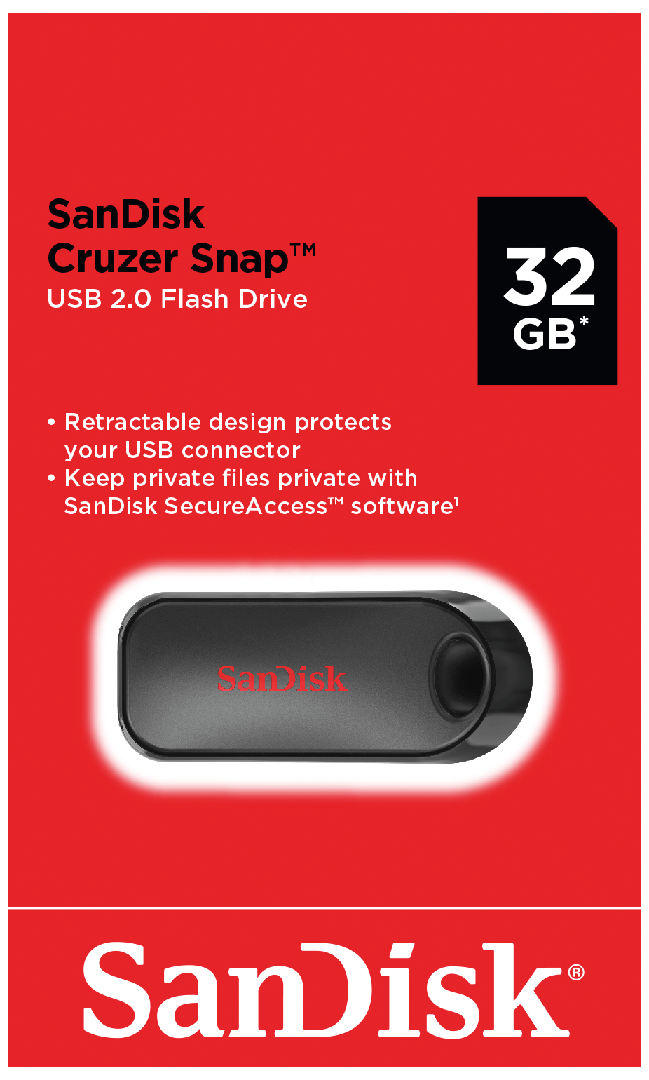 Memoria Esterna USB-A SanDisk Cruzer Snap, 32Gb SDCZ62-032G-G35