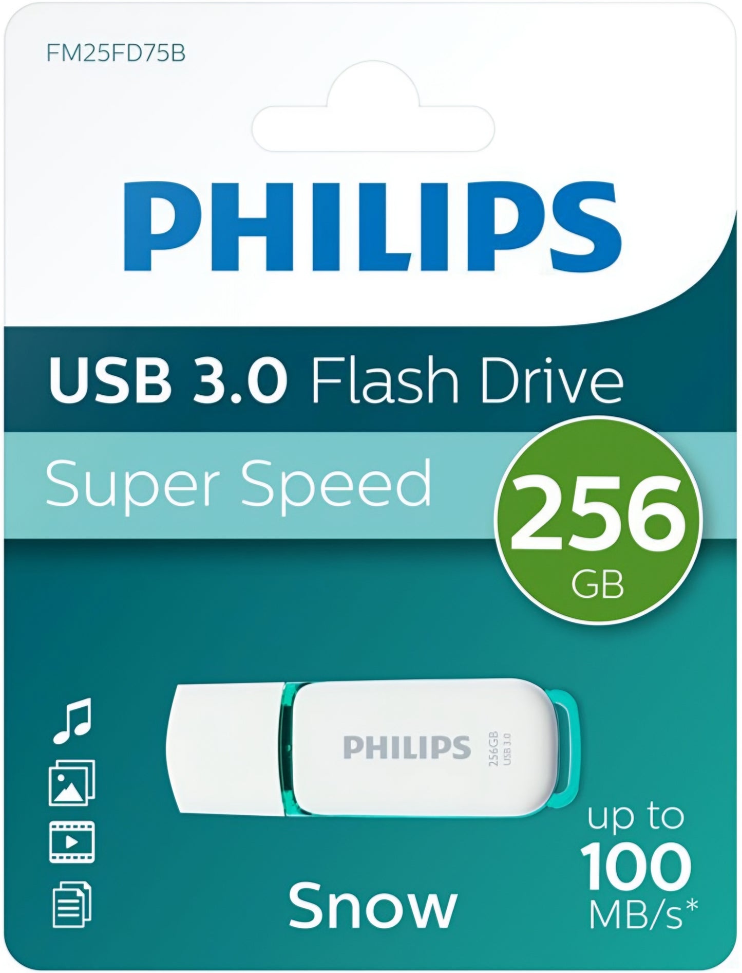 Memoria Esterna USB-A 3.0 Philips Snow Edition, 256Gb PHMMD256GBS200U3