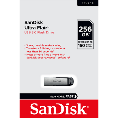 Memoria Esterna USB-A 3.0 SanDisk Ultra Flair, 256Gb SDCZ73-256G-G46