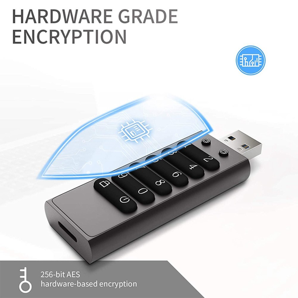 Memoria Esterna USB-A 3.0 OEM XC002 KeySecure, 64Gb