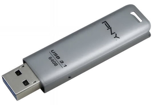 Memoria Esterna USB-A 3.1 PNY Elite Steel, 64Gb FFD64GESTEEL31G-EF