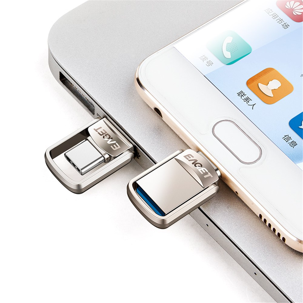 Memoria Esterna USB-A 3.1 / USB-C Eaget CU20, 64Gb