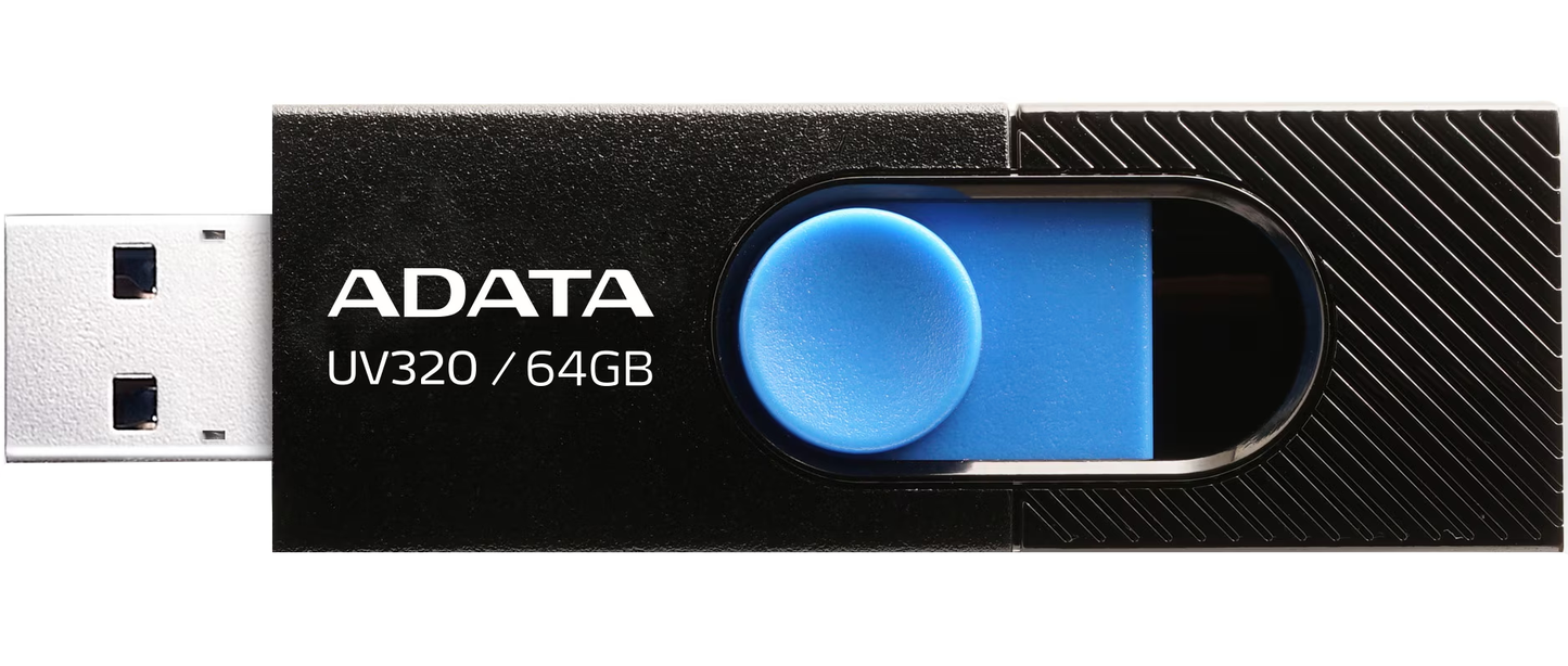 Memoria Esterna USB-A 3.2 Adata UV320, 64Gb AUV320-64G-RBKBL