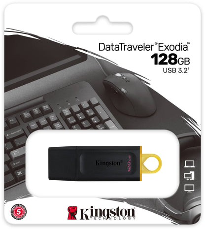 External USB-A 3.2 Memory Kingston DT Exodia, 128GB, Resealed DTX/128GB