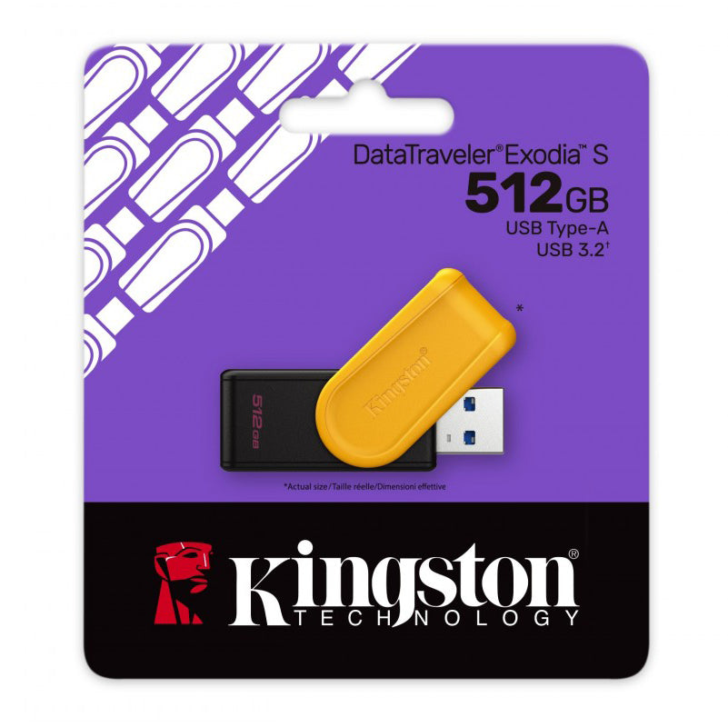 Kingston DT Exodia S External USB-A 3.2 Memory, 512Gb DTXS/512GB