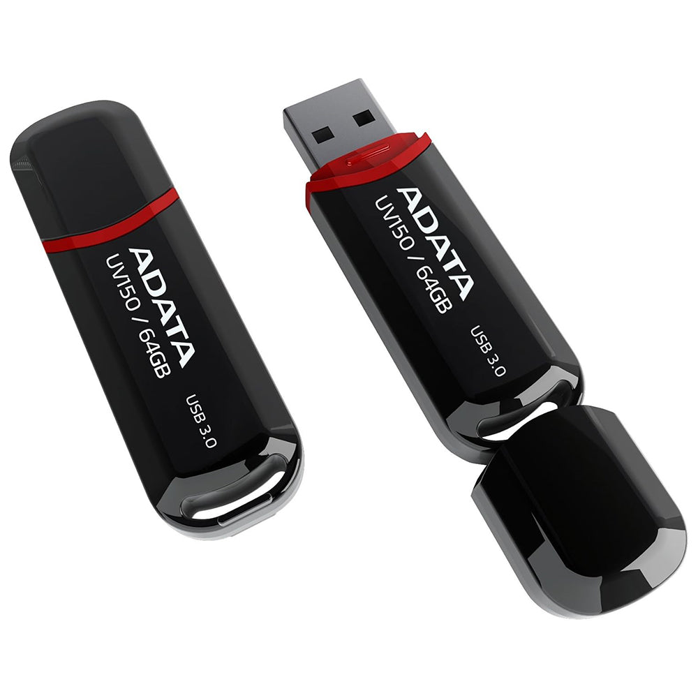 Memoria esterna USB-A 3.2 Adata UV150, 64 GB AUV150-64G-RBK