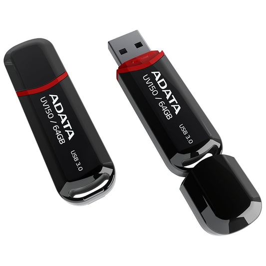 Memoria esterna USB-A 3.2 Adata UV150, 64 GB AUV150-64G-RBK
