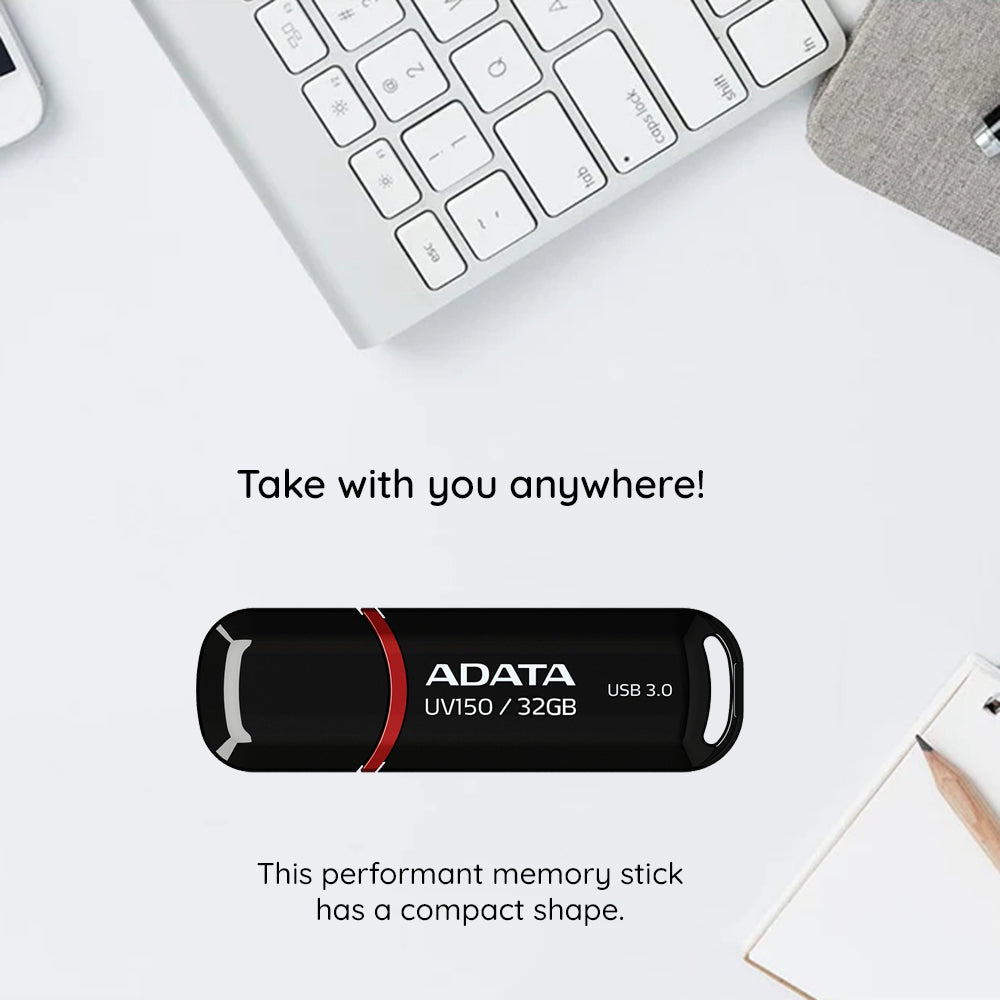 Memoria esterna USB-A 3.2 Adata UV150, 64 GB AUV150-64G-RBK