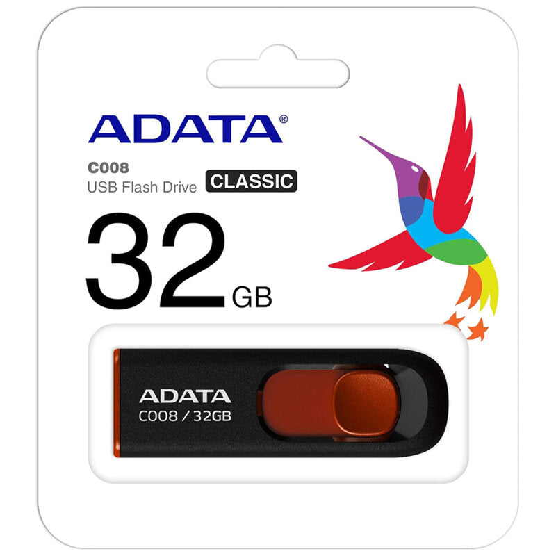 Memoria Esterna USB-A Adata C008, 32Gb AC008-32G-RKD